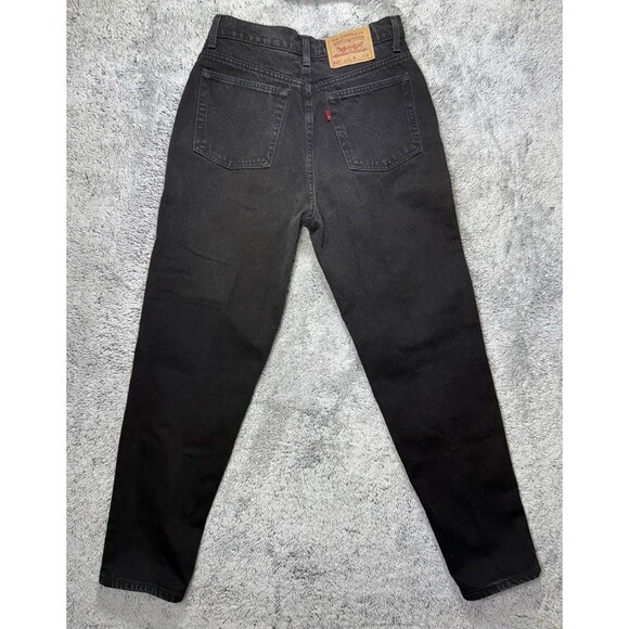 Vintage 90s Levis 512 Black Denim Jean Womens 28x28 Slim Fit Straight USA Made - Picture 14 of 14
